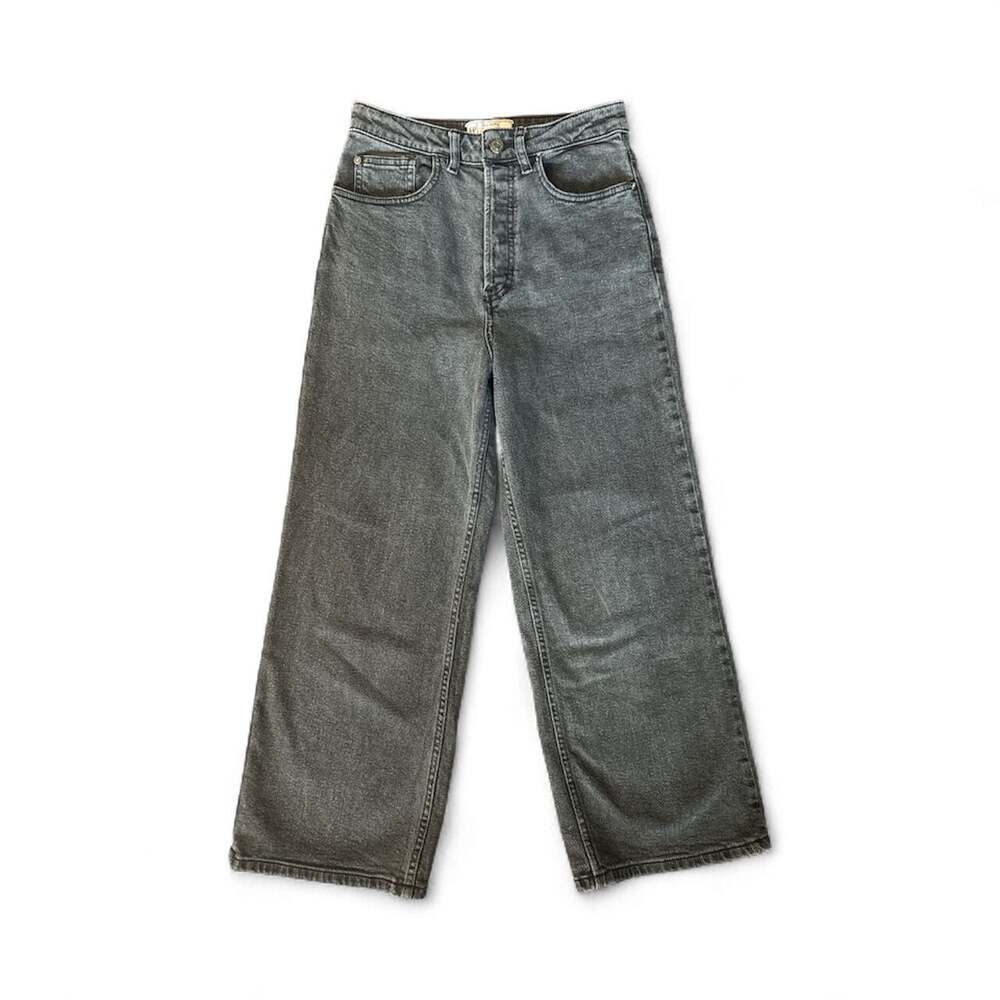 Free People We The Free Good Luck Mid-Rise Barrel Jeans in Falcon Grey Size 27